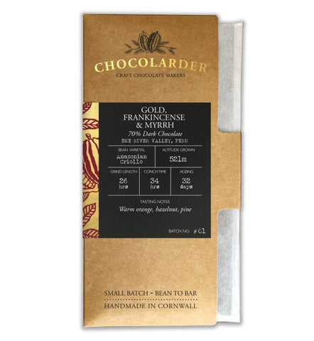 Gold Frankincese and Myrrh Chocolate Bar