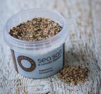 Cornish Seasalt & Cracked Black Pepper Tub 60g